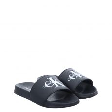  Calvin Klein Jeans, Pool Slide, Gummi (synth.)-Pantolette in schwarz für Jungen