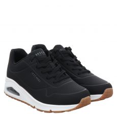  Skechers, Uno - Stand On Air, Kunstleder-Sneaker in schwarz für Damen