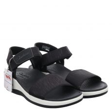  Skechers, Arch Fit Sunshine, Textil-Sandalette in schwarz für Damen