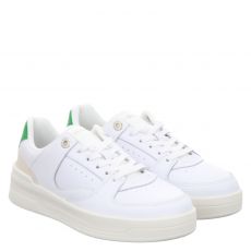  Tommy Hilfiger, Leather Basket Sneaker, Glattleder-Sneaker in weiß für Damen