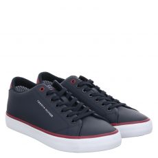  Tommy Hilfiger, Th Hi Vulc Corelow Leather, Kunstleder-Sneaker in blau für Herren