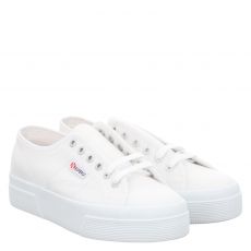  Superga, Platform, Leinen-Sneaker in weiß für Damen
