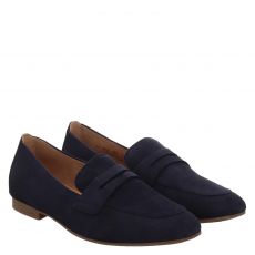  Gabor klassischer Veloursleder-Slipper in blau für Damen