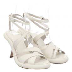  Vic Matié, Weiß, Glattleder-Sandalette in cremeweiß für Damen