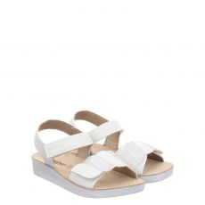  Fischer, Jette, Kunstleder-Sandale in silber für Kinder