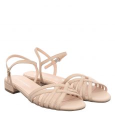  Schuhengel, Beige, Glattleder-Sandalette in braun für Damen