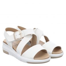  Van Der Laan, Maira 07, Glattleder-Sandalette in weiß für Damen