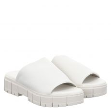  Tamaris Glattleder-Pantolette in weiß für Damen