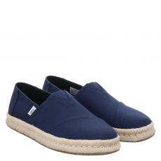  Toms, Alpargatarope2.0, sportiver Leinen-Slipper in blau für Herren