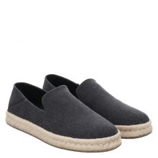  Toms, Santiago, sportiver Leinen-Slipper in schwarz für Herren