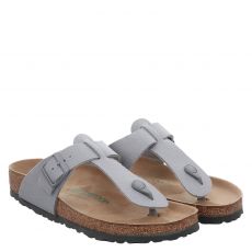  Birkenstock, Medina Textil Veg. Normal, Textil-Pantolette in grau für Herren