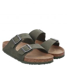  Birkenstock, Arizona Synt. Veg. Normal, Textil-Pantolette in grün für Herren