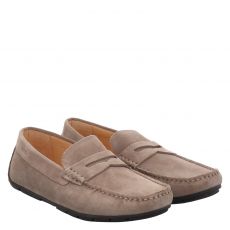  Digel, Salvatore, eleganter Veloursleder-Slipper in beige für Herren