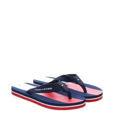  Tommy Hilfiger Kids, Slides, Textil-Pantolette in blau für Mädchen