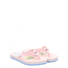  Tommy Hilfiger Kids, Slides, Textil-Sandale in rosé für Kinder