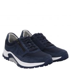  Pius Gabor Nubukleder-Halbschuh in blau für Herren