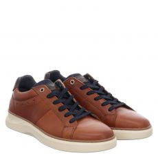  Bullboxer, Braun, Glattleder-Sneaker in cognac für Herren