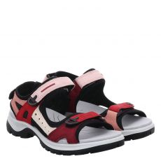  Ecco, Eccooffroad, Veloursleder-Sandalette in rosé für Damen