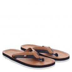  Lloyd, Flip Flop, Glattleder-Pantolette in cognac für Herren