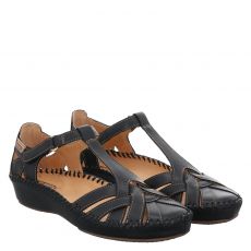  Pikolinos, Vallarta, Glattleder-Ballerina in schwarz für Damen