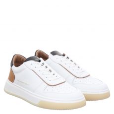  Alexander Smith, Harrow, Glattleder-Sneaker in weiß für Herren