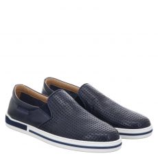  Galizio Torresi Glattleder-Slipper in blau für Herren
