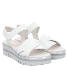  Gabor Glattleder-Sandalette in weiß für Damen