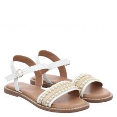  S.oliver Kunstleder-Sandalette in weiß für Damen