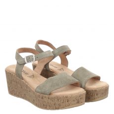  S.oliver Veloursleder-Sandalette in grün für Damen