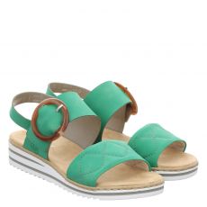  Rieker Kunstleder-Sandalette in grün für Damen