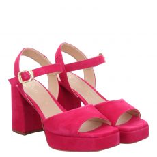  Unisa, Rot, Veloursleder-Sandalette in pink für Damen