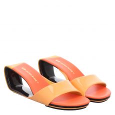  United Nude, Möbius Mid, Lackleder-Sandalette in orange für Damen