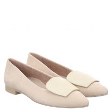  Paul Green, 0073-3792-063/ballerina, Veloursleder-Ballerina in beige für Damen