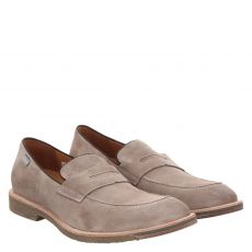  Floris Van Bommel, De Lexer, eleganter Veloursleder-Slipper in beige für Herren