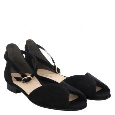  Paul Green, 0073-2744-023/sandale, Veloursleder-Sandalette in schwarz für Damen