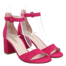 Paul Green, 0073-7469-213/sandalette, Veloursleder-Sandalette in rosé für Damen