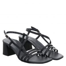 Paul Green, 0073-6042-023/sandalette, Glattleder-Sandalette in schwarz für Damen