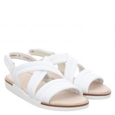  Paul Green, 0073-6054-013/sandale, Glattleder-Sandalette in weiß für Damen