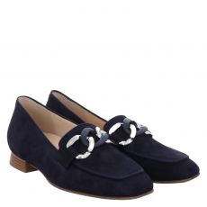  Hassia, Napoli H, klassischer Nubukleder-Slipper in blau für Damen