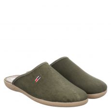  Hans Herrmann Textil-Hausschuh in grün für Herren