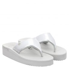  Flip Flop, Comfy Paddy Metallic, Kunstleder-Slides & Zehentrenner in silber für Damen