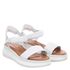  Tamaris Glattleder-Sandalette in weiß für Damen