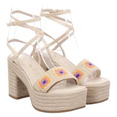  Tamaris Textil-Sandalette in beige für Damen