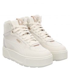  Puma, Karmen Rebelle Mid Wtr, Glattleder-Schnürstiefel in beige für Damen