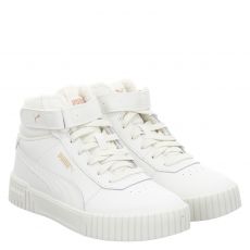  Puma, Carina 2.0 Mid Wtr, Kunstleder-Schnürstiefel in weiß für Damen