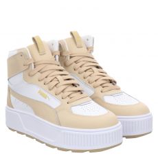  Puma, Karmen Rebelle Mid, Glattleder-Schnürstiefel in weiß für Damen