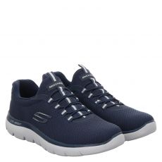  Skechers, Summits, Textil-Slipper in blau für Herren