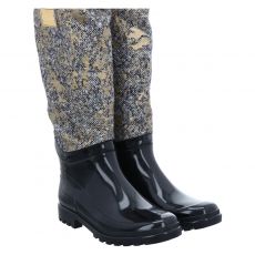  Livingkitzbühel Textil-Regenstiefel in schwarz für Damen