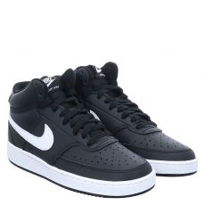  Nike, Court Vision Mid, Kunstleder-Schnürstiefel in schwarz für Damen
