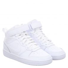  Nike, Court Borough Mid 2, Kunstleder-Sneaker in weiß für Kinder